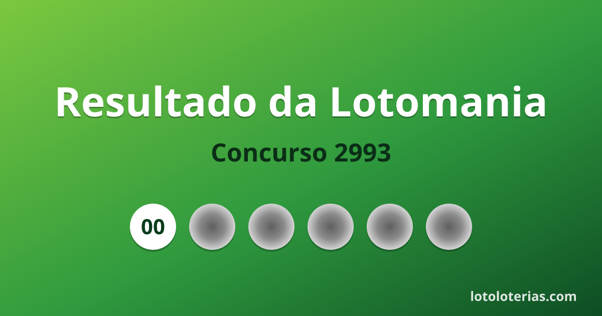 Resultado da Lotomania concurso 2993 de 28/10/2026 — números sorteados: 00, 04, 09, 15, 16, 21, 26, 40, 46, 53, 60, 71, 72, 76, 82, 86, 87, 93, 96, 98