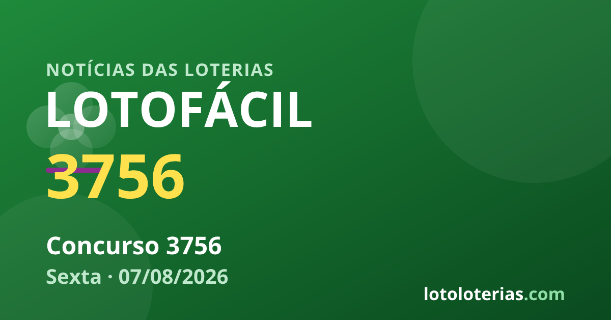Lotofácil — Lotofácil 3756: Prêmio estimado de R$ 2 milhões na sexta-feira