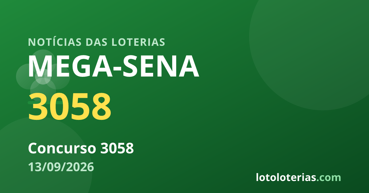Ícone da Mega-Sena para o concurso 3058