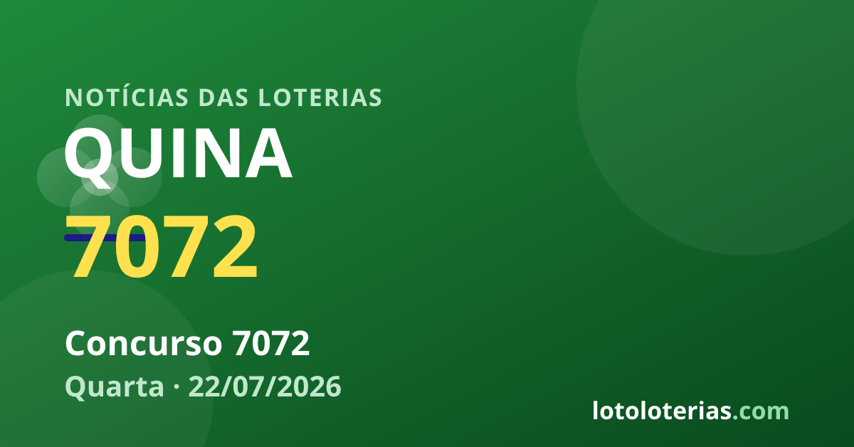 Imagem ilustrativa do sorteio da loteria Quina