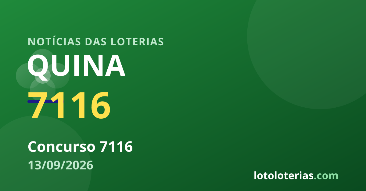 Quina — Quina 7116: Sorteio de R$ 31 milhões será domingo