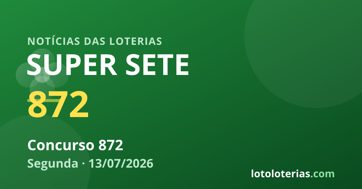 Imagem ilustrativa do concurso Super Sete com destaque para os números