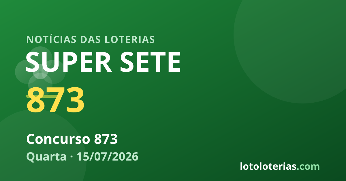 Imagem ilustrativa da Loteria Super Sete com destaque para o prêmio