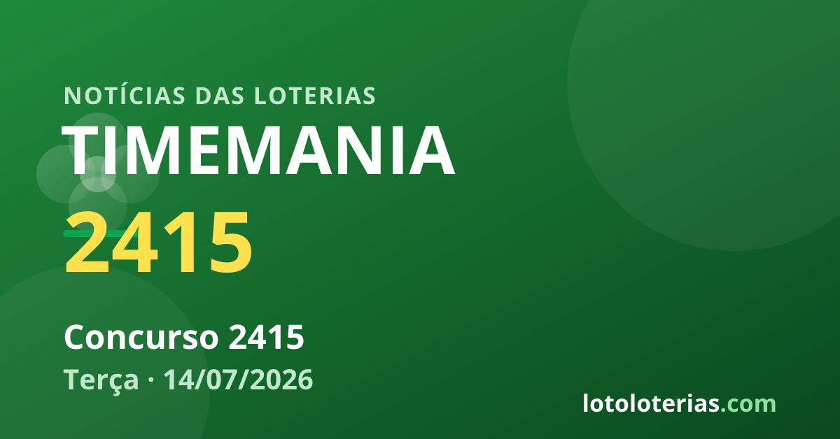 Imagem ilustrativa sobre a loteria Timemania