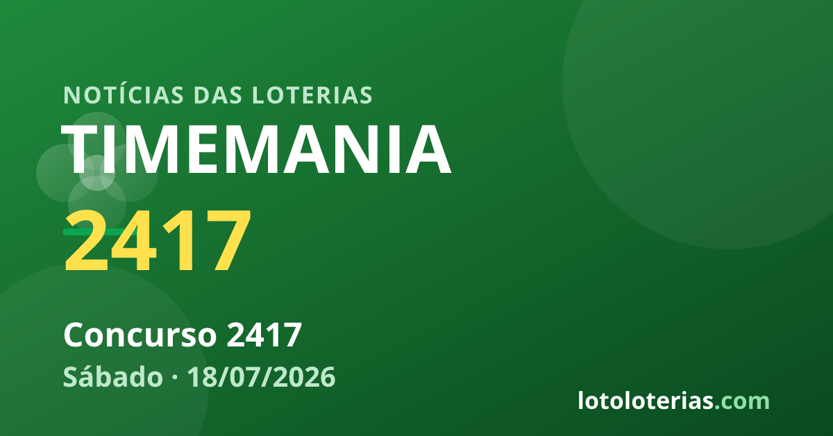 Ilustração da loteria Timemania com destaque para futebol