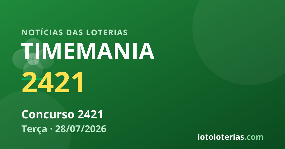 Imagem ilustrativa da loteria Timemania